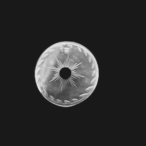 Gorgeous Georgian Era Transitional Shell/Pearl Button Carved Sunburst Pattern Hand-faceted Paste Center NBS Div I Medium 1" Diameter