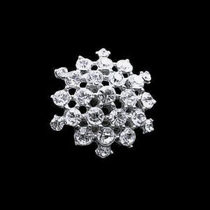 Stunning Victorian/Edwardian Openwork Paste In A Radiating Starburst Or Snowflake Pattern NBS Div I Medium 1 & 2/16" Mounted In White Metal