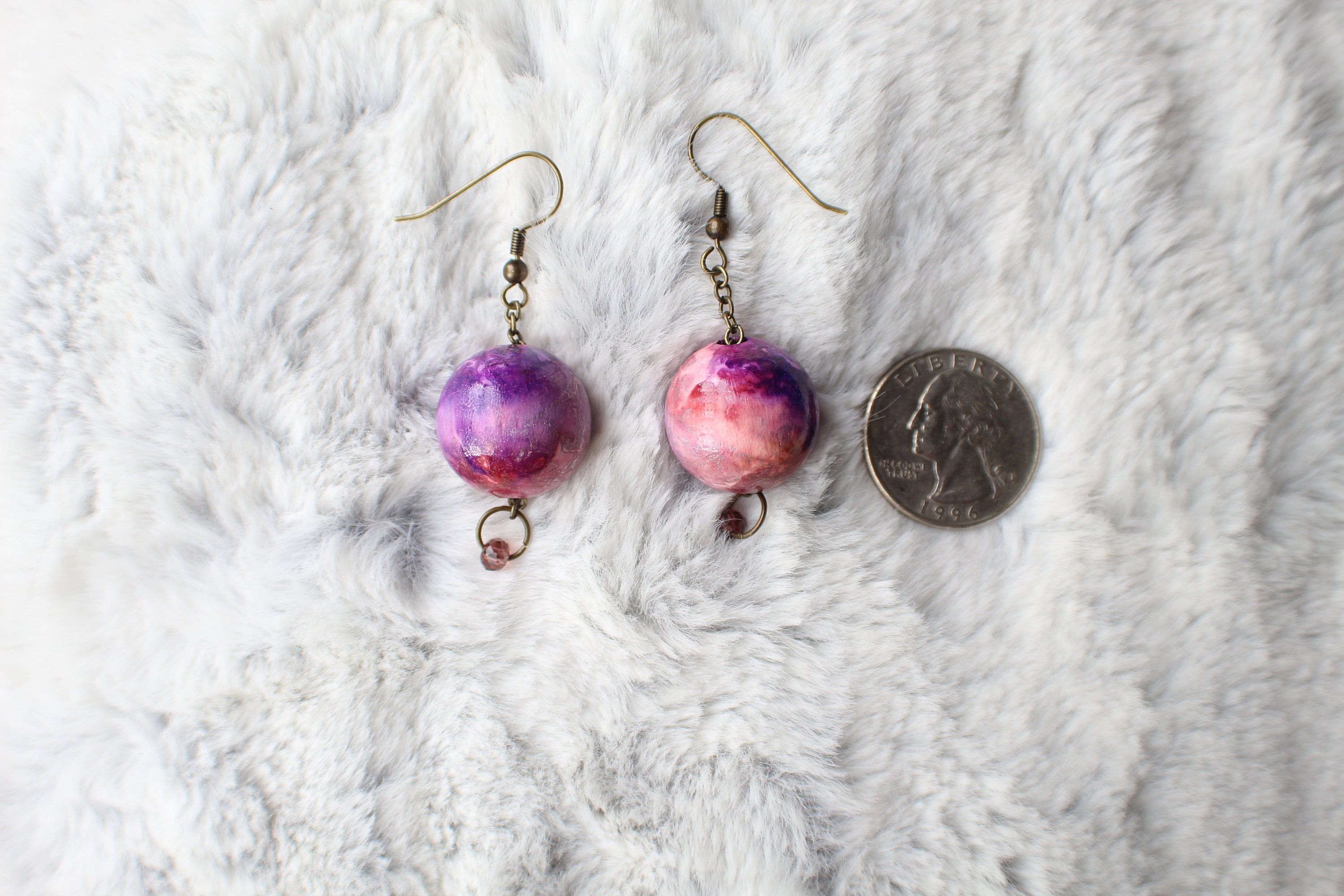 Pendientes de cuentas de madera | Etsy