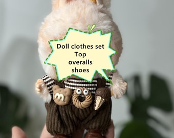 Handmade Kawaii Pastel Doll Clothes, Vintage Outfit for Bubu Dolls