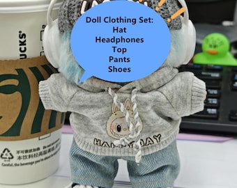 Handmade Kawaii Doll Outfit, Pastel Clothes for Bubu Dolls