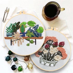 3D Flower embroidery | hand embroidery kit | embroidery kit | diy embroidery | diy embroidery kit | embroidery pattern | floral,DIY Kits