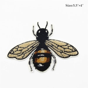 Fashion Bees Patch,Wonderful Embroidery Bees Patch,Bead Bees Embroidered Patch,Iron on Patch,Sewing on Applique,Garment Accessories
