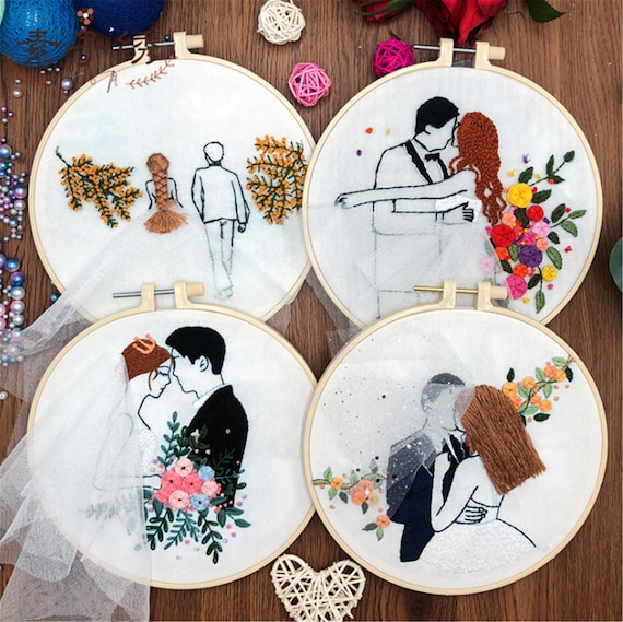 Wedding European Beginner Embroidery Kit Dream wedding | Etsy