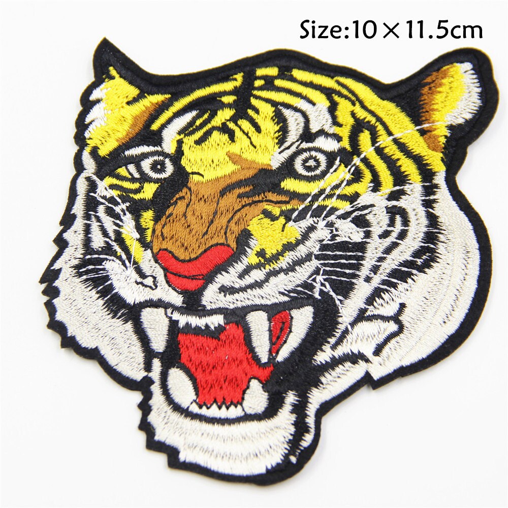 Tiger Pflaster, 1 Stück große Tiger bestickte Applikation Patch, Tiger  Applikation für Kleidungsstück, - Etsy.de
