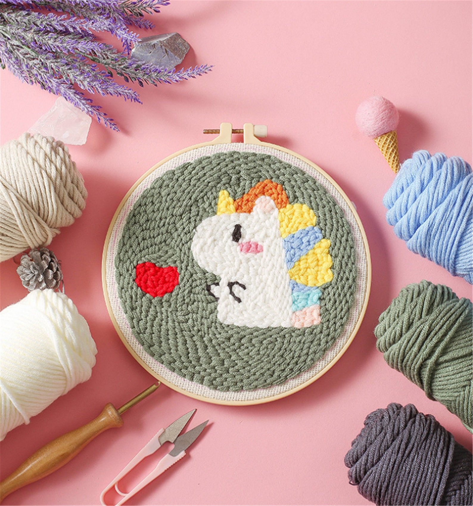 Unicorn Punch Needle Starter Kit Punch Needle Kit Oxford Etsy