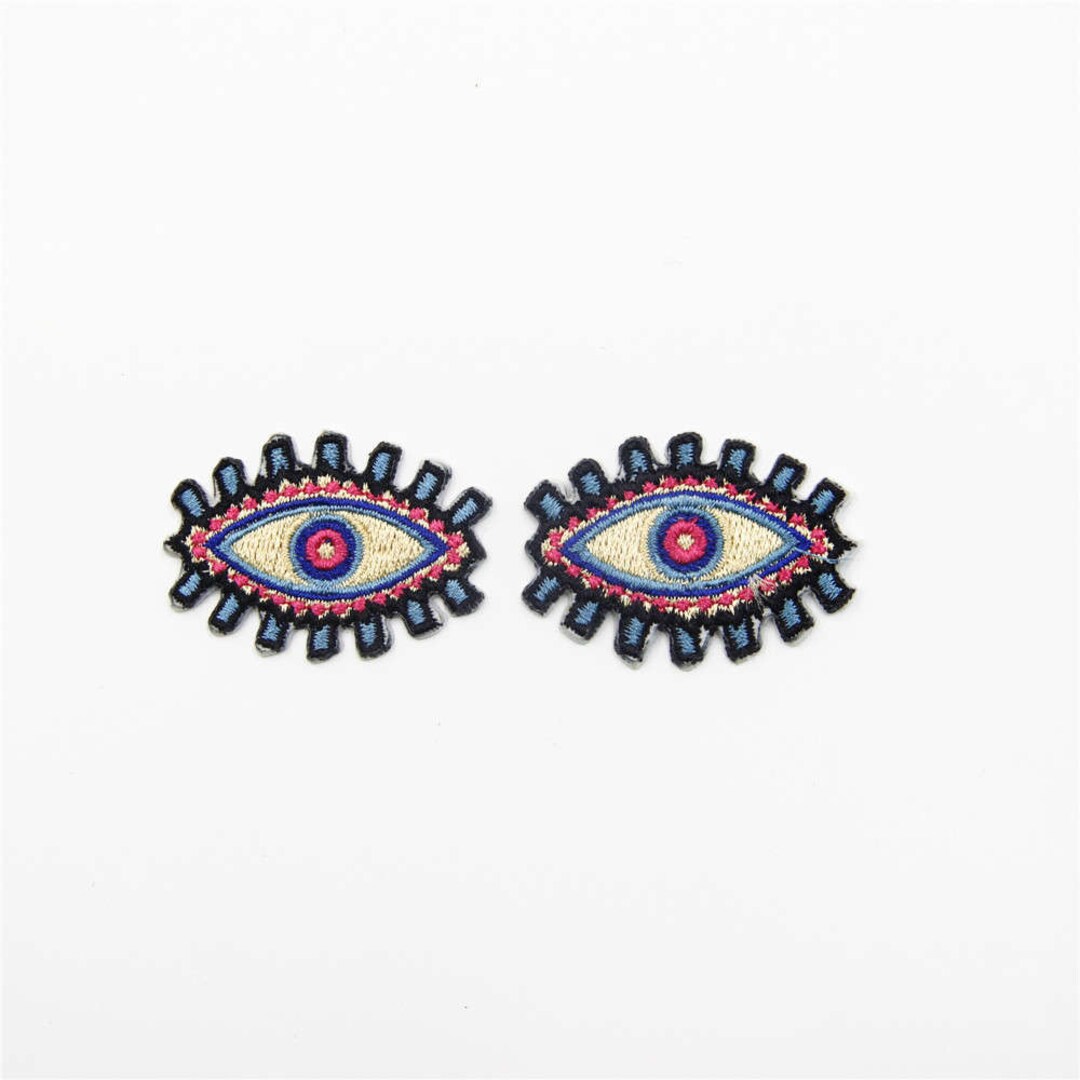 2pcs Eyes Embroidered Patch,eyes Embroidered Applique,butterfly Shaped
