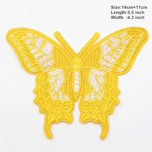 Butterfly Patch,Beautiful Butterfly Embroidered  Patch,Gold Butterfly  Patch,Embroidered patch for Garment