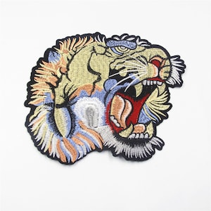 Big Tiger Embroidered Applique Patch ,Tiger applique for garment Accessories