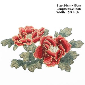 3d Floral Patch, Embroidered Patch,Flower Applique Patch ,Fabric Floral Embroidered Applique,Patch for Garment