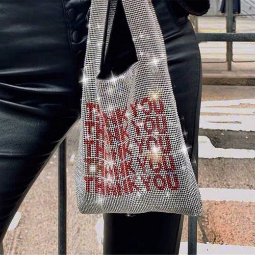 Diamond Handbagsthank You Vintage Diamond Rhinestone Etsy Australia