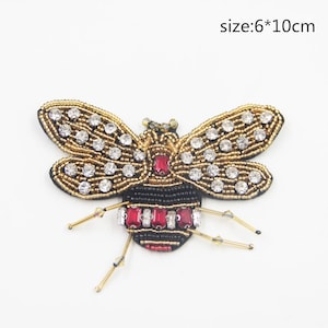 3D Spider Patch,Beaded Black Spider Patch,Crystal Embroidery Patch,Fashion Sequin Embroidered Applique, Iron on Patch