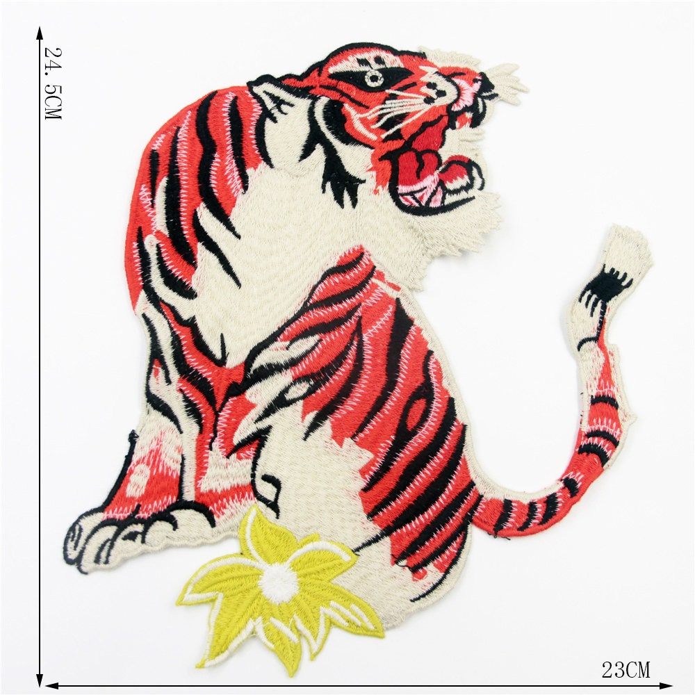 1pc Big Tiger PatchTiger Embroidered Applique Patch Applique Etsy