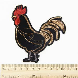 Chicken Patch,10*9cm,Loverly Chicken Patch,Toothbrush Embroidery Patch,Fashion  Embroidered Applique, Iron on Patch