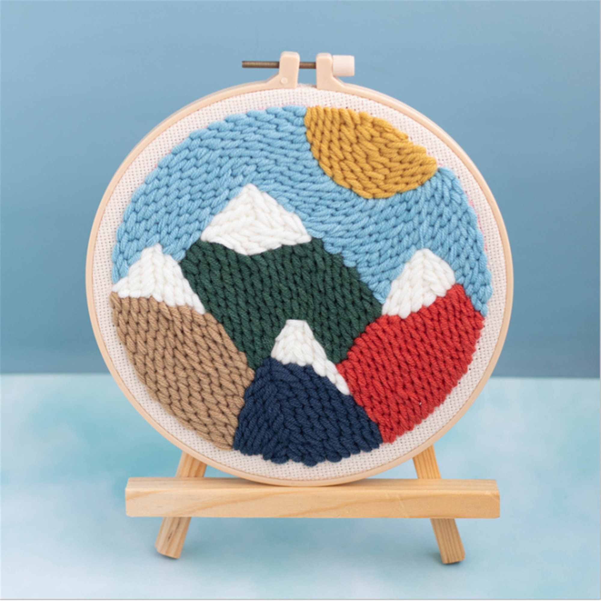 Coaster Punch Needle Kits, Rainbow Tufting Coaster Kit, DIY Beginner  Embroidery Kit 