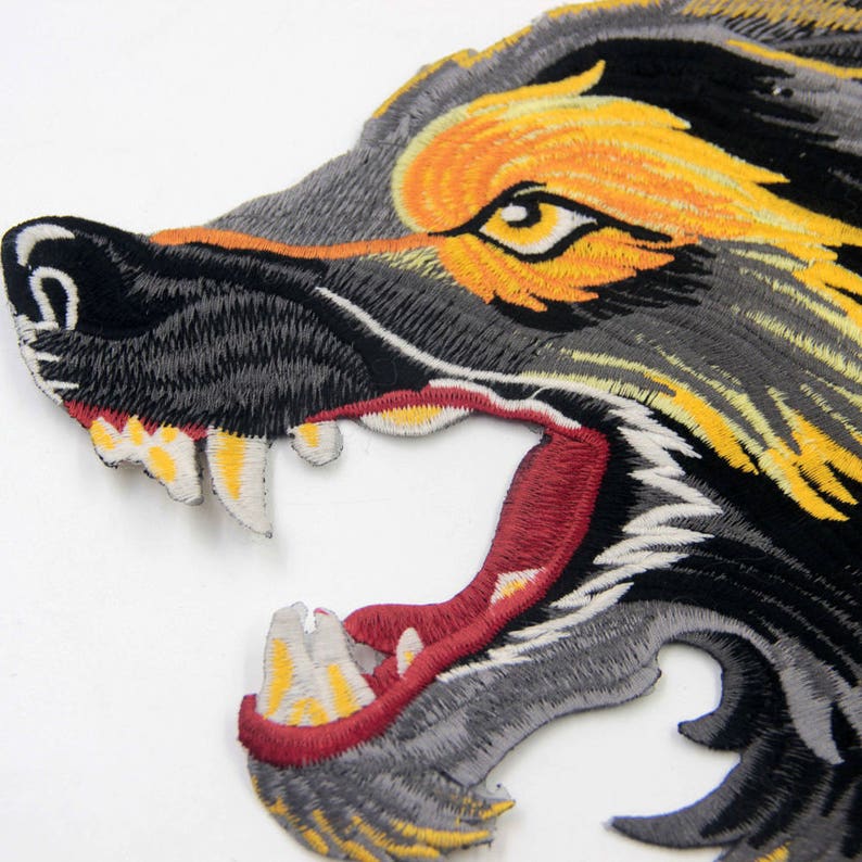 1pc 3d wolf head embroidery motif clothing patches diy badge  etsy 1pc 3d wolf head embroidery motif clothing patches diy badge  etsy