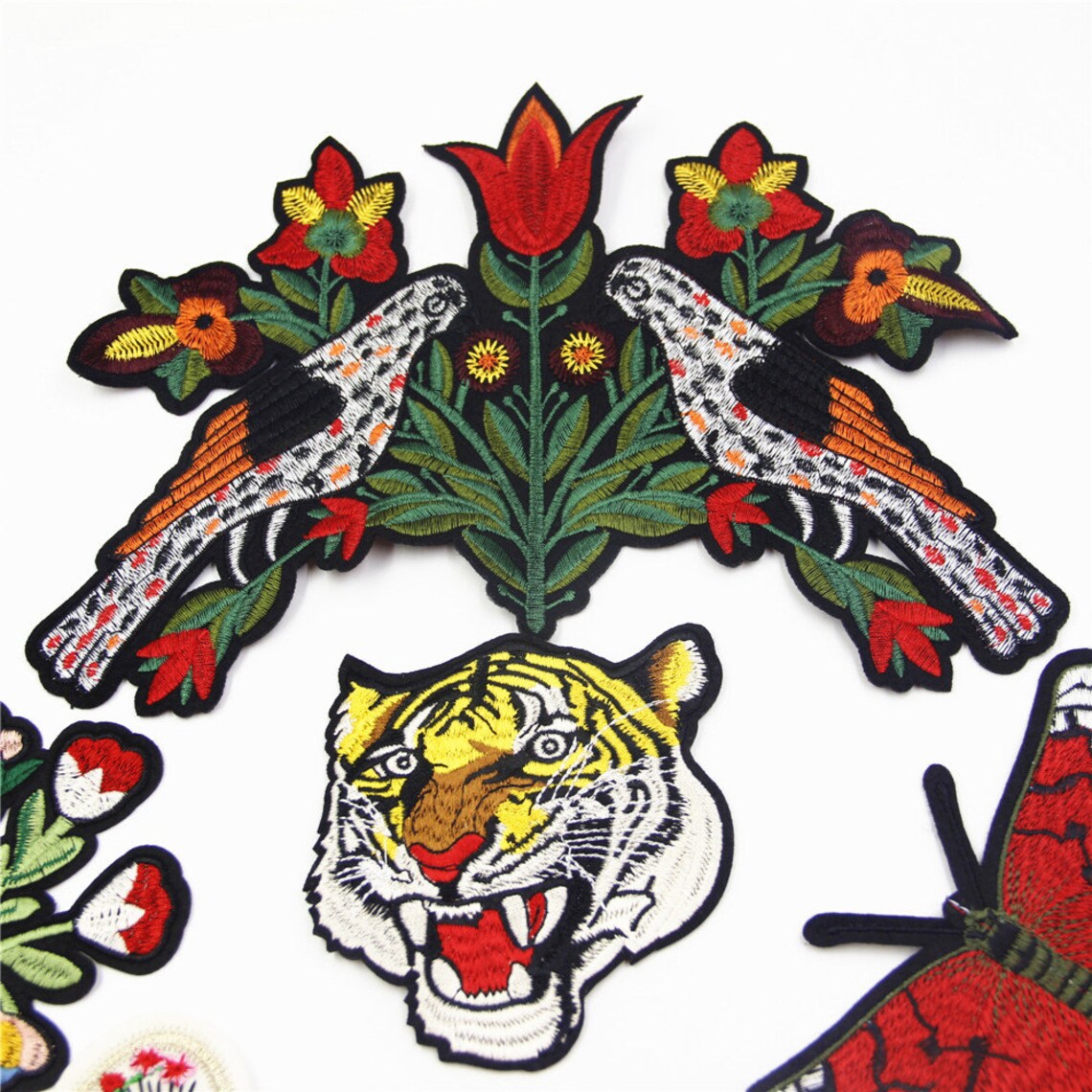 One set of embroidered patch iron on patch applique for  etsy