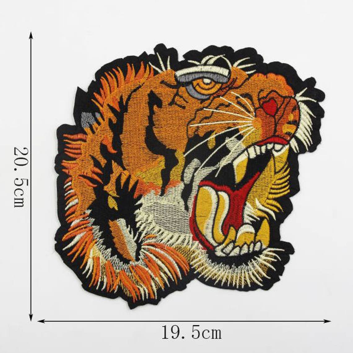 A Set of Tiger Embroidered Patch tiger Applique With Letters Etsy