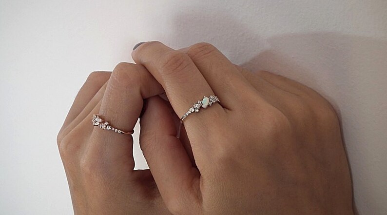 Silver Opal Ring Oval Ring Gold Opal Ring Christmas Gift Gift For Her Thin Band Ring Silver Ring Opal Ring