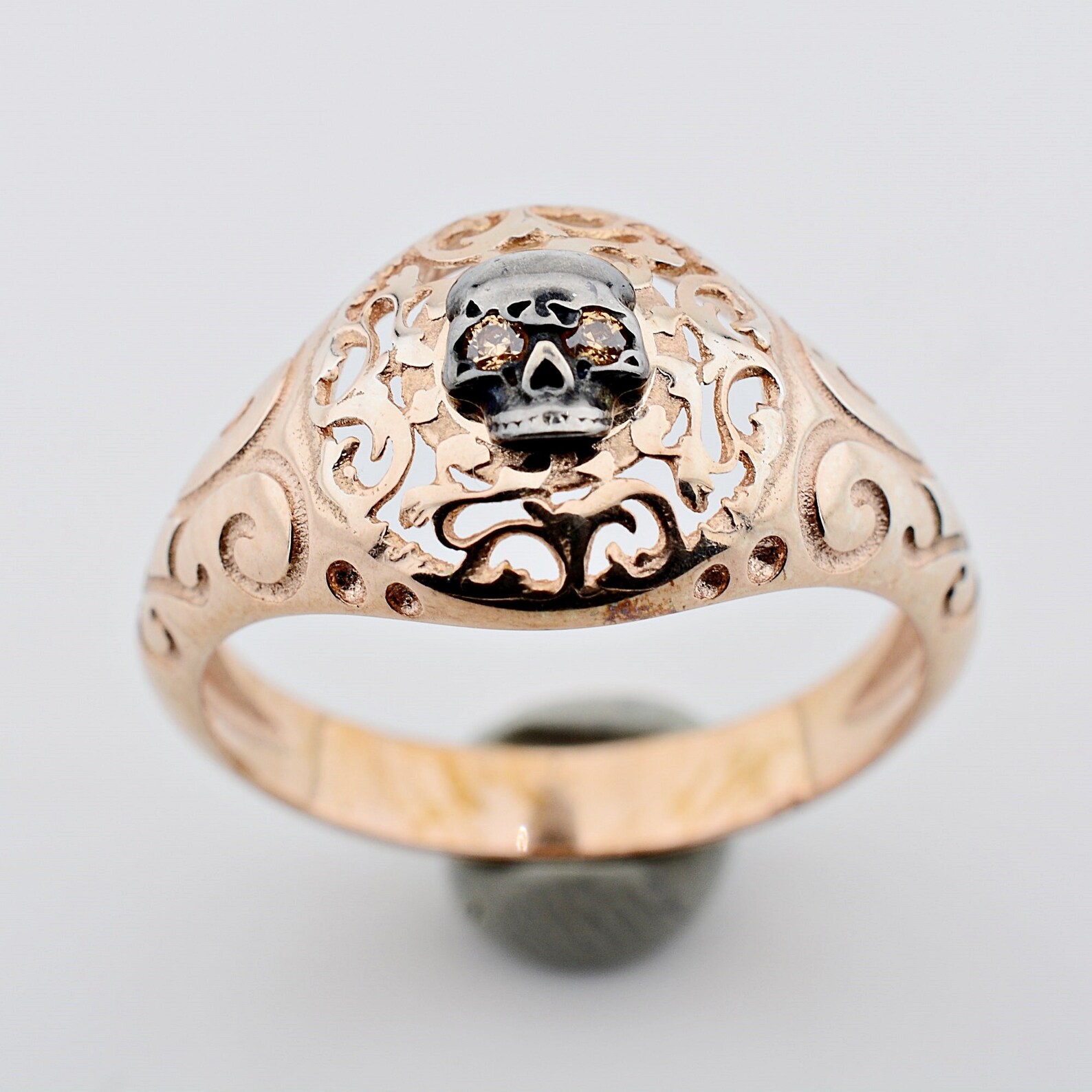 Skull Ring Silver Skull Ring Ring Gift for Etsy UK