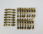 Amerock Brass Drawer Pulls, Set of 22 Matching, Gold Tone Drawer Handles Kitchen Cabinets Dresser Bureau Roll Top Desk Bathroom Cabinet Door