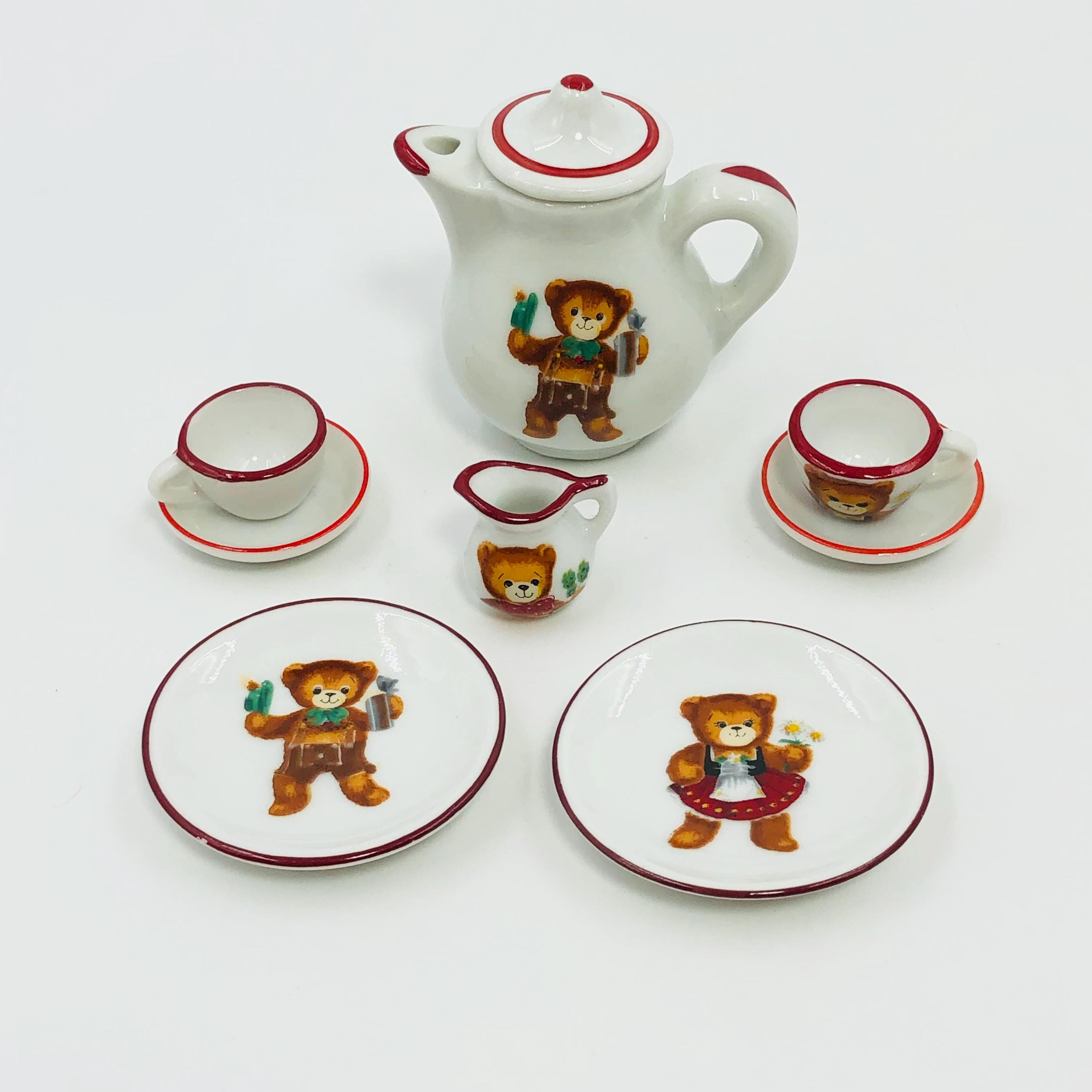 Teddy Bear Porcelain Tea Set - Etsy