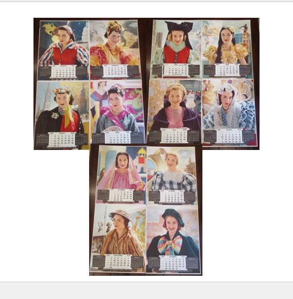 1950s Pin up Calendar - Etsy