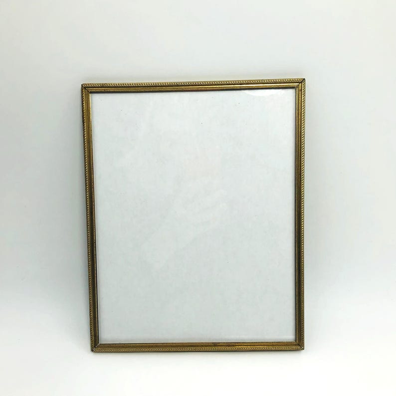 Vintage 8x10 Gold Metal Picture Frame Ornate Embossed Rope Beaded ...
