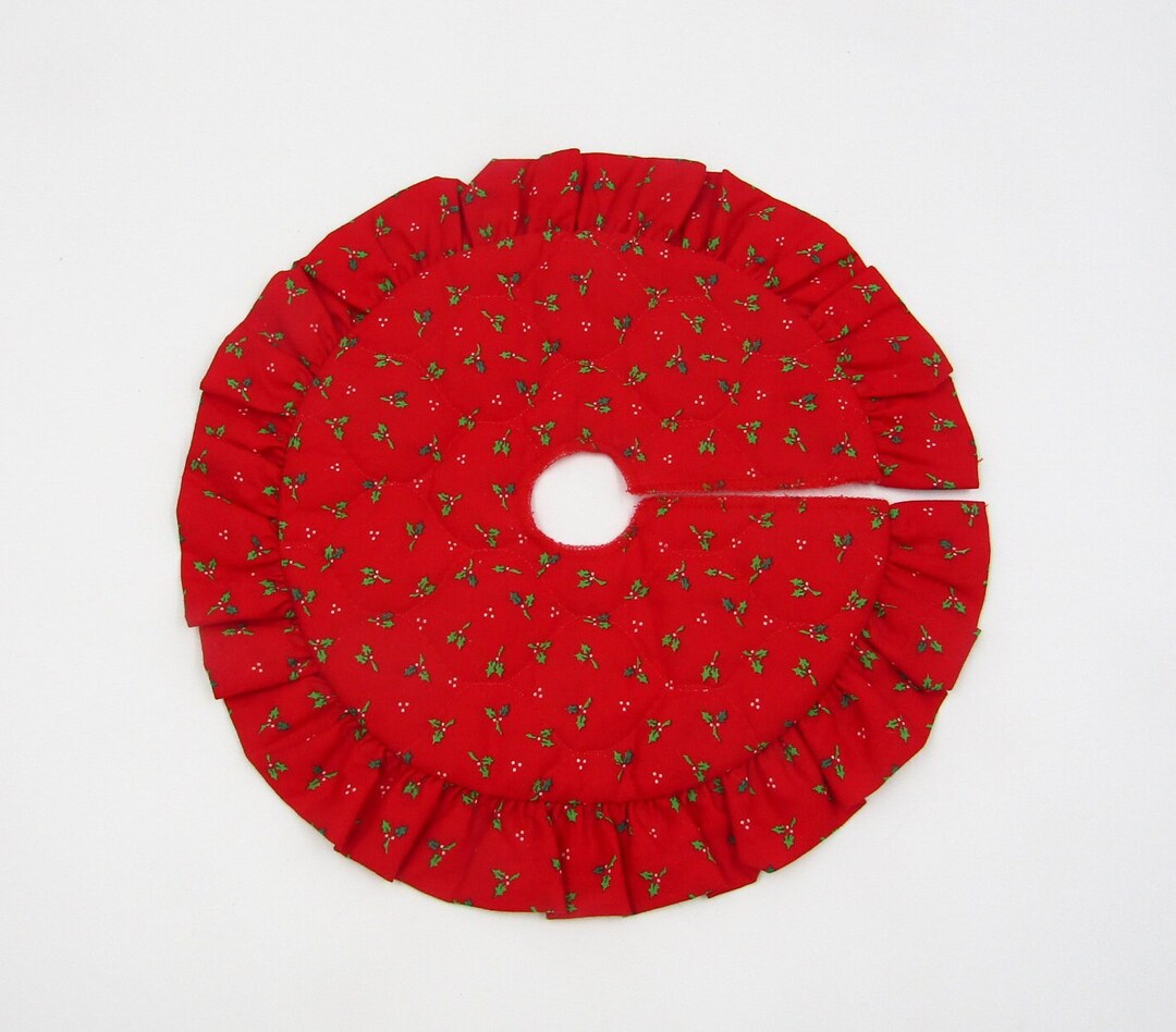 Miniature Tree Skirt 12 Inch Tabletop Dollhouse Christmas Village