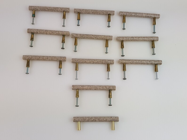 Granite Drawer Pull Handle Straight Bar Pull Beige Gold Tan Etsy