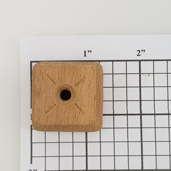 Square Wood Drawer Pull Knobs Plain Blank Unfinished Cabinet Etsy
