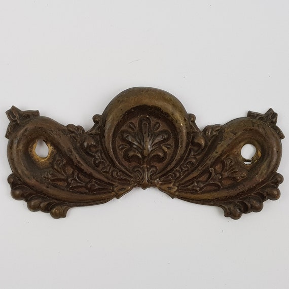 P-26 Victorian Stamped Brass Drawer Pull