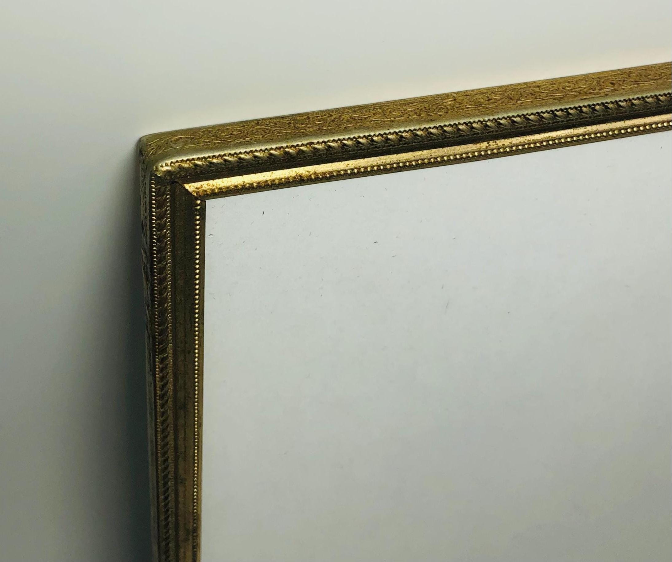 Vintage 8x10 Gold Metal Picture Frame Ornate Embossed Rope Beaded ...