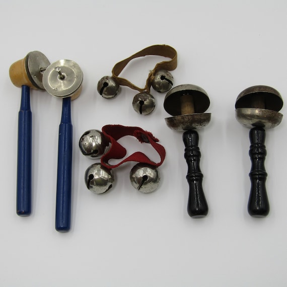 Vintage Handheld Percussion Instruments New Years Noise Makers