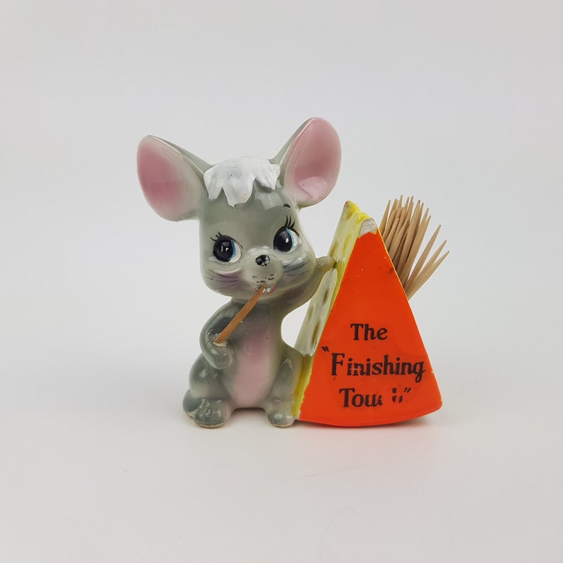 Mouse and Cheese Toothpick Holder The Finishing Touch Mouse Etsy