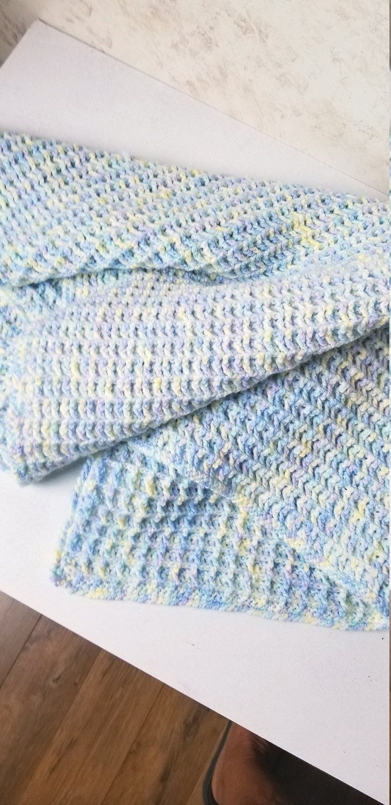 Crochet Waffle Stitch Baby Blanket Etsy