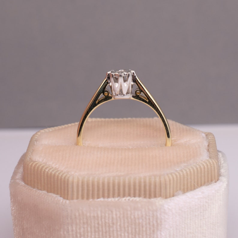 Ladies Size 7 Diamond Solitaire 9ct Gold Classical Style Diamond Rings