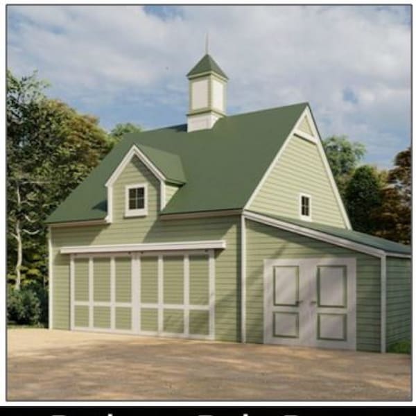 Bethany Coach House & Country Garage Plans - Inexpensive Instant Download PDF Plans for Economical Pole-Barn Construction