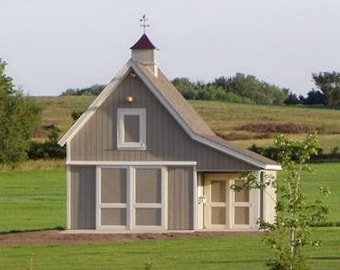 Small Barn Plans - Lofts - 5 Mini-Barn Designs - Customizable Little Pole-Barn Blueprints for Your Backyard