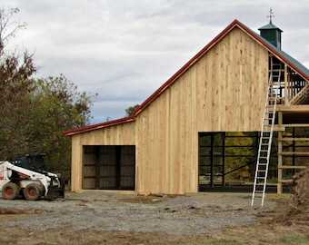 All-Purpose Pole Barn Blueprints - Three Sets of Arlington Barn Plans