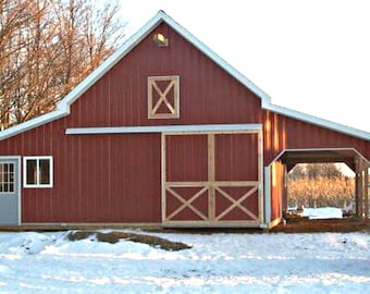 19 Applewood Loft Pole-Barn, Garage and Workshop Designs - Nineteen Optional Layouts - Three Sets of Complete Construction Plans