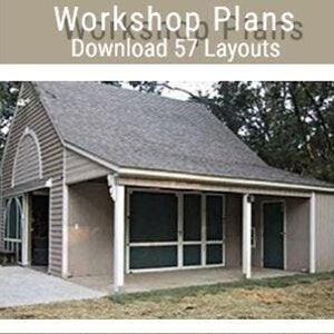 Workshop Plans - 57 Layouts - Studio Plans - Economical Pole-Barn Construction - Lofts - PDF Instant Download - Hobby Shop Plans