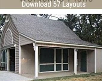 Workshop Plans - 57 Layouts - Studio Plans - Economical Pole-Barn Construction - Lofts - PDF Instant Download - Hobby Shop Plans