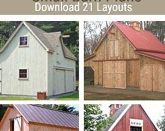 Small Pole-Barn Plans - 21 Layouts - Lofts - Instant Download - Economical Pole Barn Construction - Permit Drawings