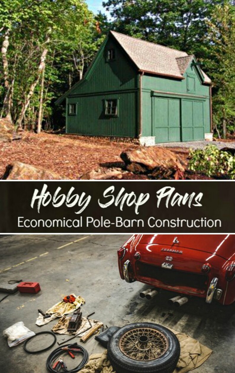 Fourteen Different Layouts with Complete Pole-Barn Construction Plans 14 Hobby Shop Designs