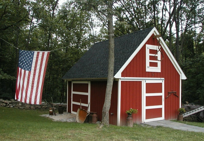 Candlewood Mini-Barn, Shed, Garage and Workshop 3 Complete Sets of Pole Barn Building Plans image 6