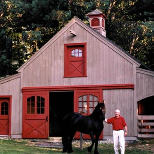 Small Horse Barn Plans - 17 Layouts - Lofts - Complete Pole-Barn Building Plans