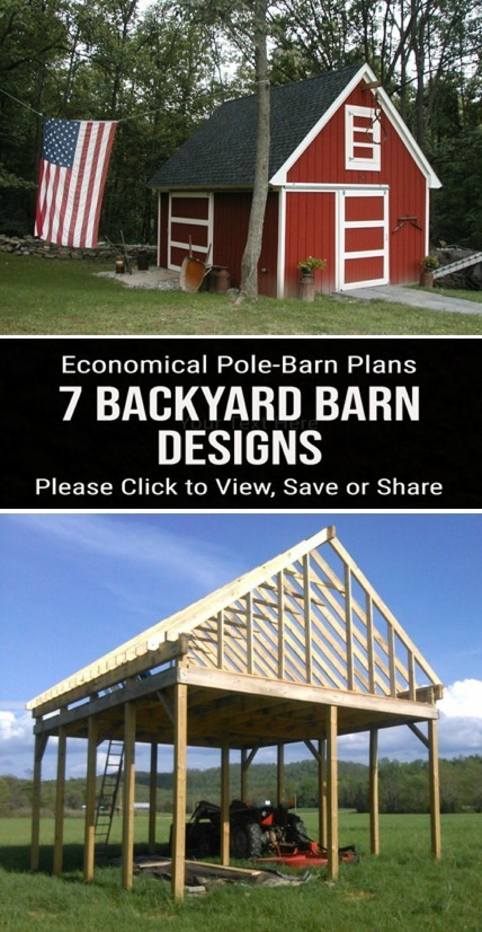 Small Pole Shed Plans 20 Free Pole Barn Plans • Insteading