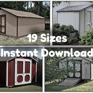 19 Do-It-Yourself Gable Roof Shed Building Plans Inexpensive Instant Download PDF Plans for Easy, Economical, DIY Construction zdjęcie 1