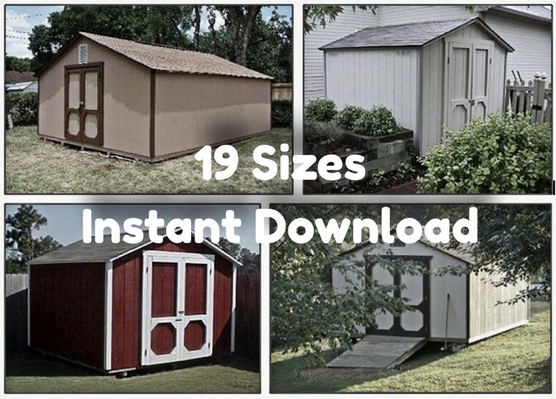 19 Do-It-Yourself Gable Roof Shed Building Plans Inexpensive Instant Download PDF Plans for Easy, Economical, DIY Construction zdjęcie 1